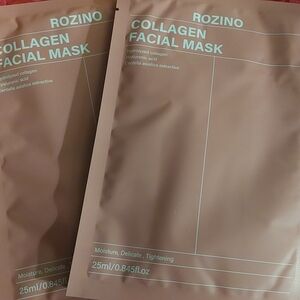 Collagen Facial Mask - Hydrating Brown Sheet Mask (25ml) Set Of Two.